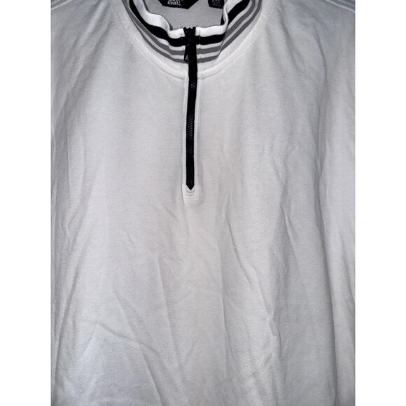 Lands' End 1/4 Zip Pullover Mock Sweater White Men’s XXL - Picture 2 of 7